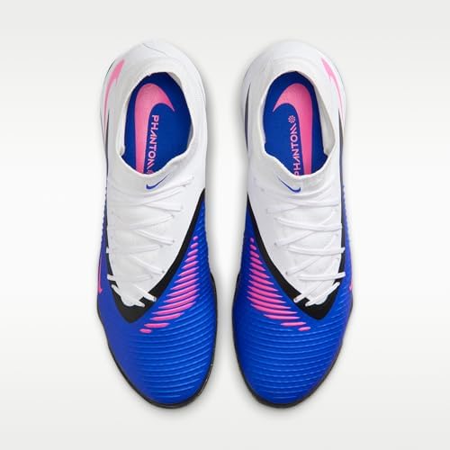 Nike Phantom 6 High Academy Turf Soccer Shoes  Racer Blue/White/Pink Blast 