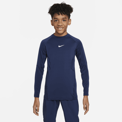 Nike Pro Playera de manga larga Dri-FIT para niño talla grande