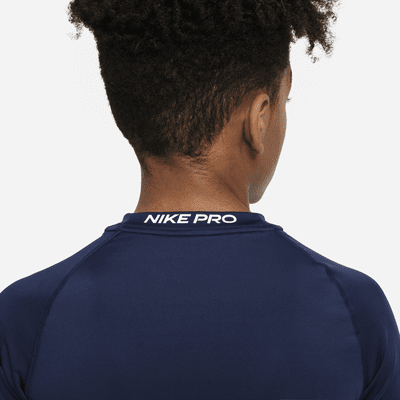 Nike Pro Playera de manga larga Dri-FIT para niño talla grande
