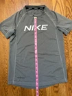 Nike Pro Dri FIT Boys Gray Athletic T Shirt S Lightweight Breathable Polyester