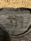Nike Pro Dri Fit Long Sleeve Athletic Shirt Men s S Gray Heathered Gym Workout