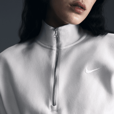 Talla M - Nike Sportswear Phoenix Fleece Sudadera cropped de cierre de 1/4 para mujer