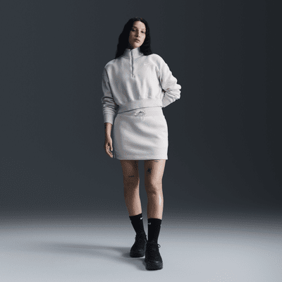 Talla M - Nike Sportswear Phoenix Fleece Sudadera cropped de cierre de 1/4 para mujer