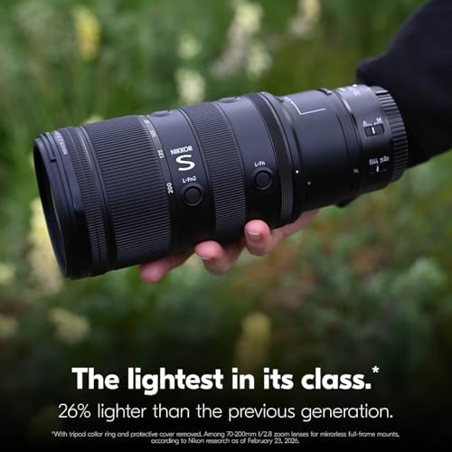 Nikon NIKKOR Z 70 200mm f/2 8 S II   The Lightest Professional 70 200mm Lens in Its Class with Breakthrough Autofocus Performance  Image Stabilization  Internal Zoom and Extraordinary Image Quality