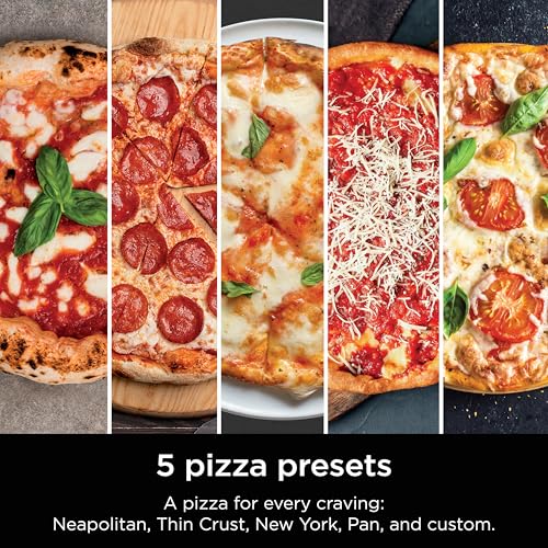 Ninja Artisan Outdoor Pizza Oven  12 inch  3 minute Pizza  Neapolitan  Thin Crust  New York Chicago  Custom  700F Max Temperature  Electric Heat  Bake  Broil  Proof  Warm  MO201