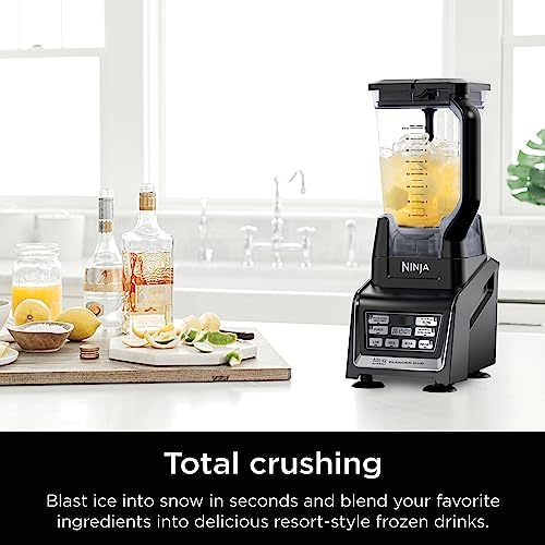 Ninja BL642 Nutri Ninja Personal & Countertop Blender with 1200W Auto iQ Base  72 oz  Pitcher  and 18  24  & 32 oz  To Go Cups with Spout Lids  For Smoothies  Shakes & More  Dishwasher Safe  Black