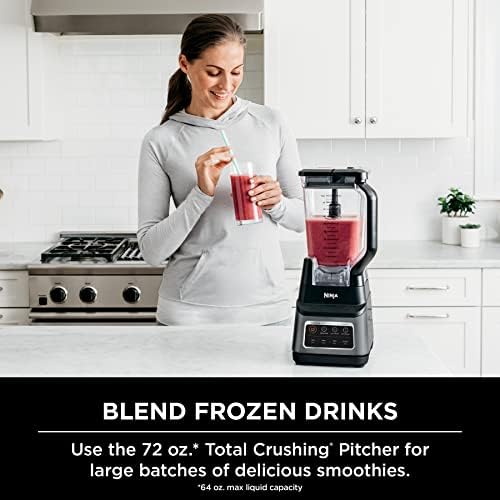 Ninja BN701 Professional Plus Blender  1400 Peak Watts  3 Functions for Smoothies  Frozen Drinks & Ice Cream with Auto IQ  72 oz   Total Crushing Pitcher & Lid  Dark Grey