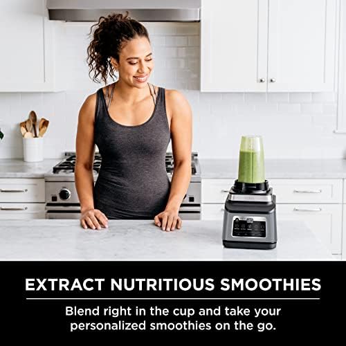 Ninja BN701 Professional Plus Blender  1400 Peak Watts  3 Functions for Smoothies  Frozen Drinks & Ice Cream with Auto IQ  72 oz   Total Crushing Pitcher & Lid  Dark Grey