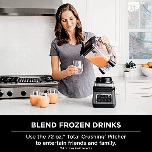 Ninja BN701 Professional Plus Blender  1400 Peak Watts  3 Functions for Smoothies  Frozen Drinks & Ice Cream with Auto IQ  72 oz   Total Crushing Pitcher & Lid  Dark Grey