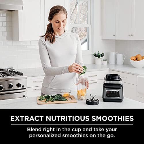 Ninja BN701 Professional Plus Blender  1400 Peak Watts  3 Functions for Smoothies  Frozen Drinks & Ice Cream with Auto IQ  72 oz   Total Crushing Pitcher & Lid  Dark Grey