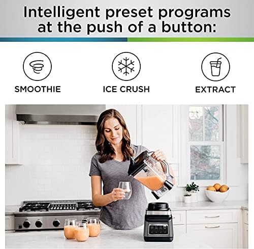 Ninja BN701 Professional Plus Blender  1400 Peak Watts  3 Functions for Smoothies  Frozen Drinks & Ice Cream with Auto IQ  72 oz   Total Crushing Pitcher & Lid  Dark Grey