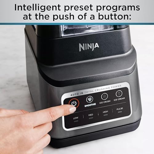 Ninja BN751 Professional Plus DUO Blender  1400 Peak Watts  3 Auto IQ Programs for Smoothies  Frozen Drinks & Nutrient Extractions  72 oz  Total Crushing Pitcher &  2  24 oz  To Go Cups  Black