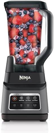 Ninja BN801 Professional Plus Kitchen System  1400 WP  5 Functions for Smoothies  Chopping  Dough & More with Auto IQ  72 oz   Blender Pitcher  64 oz  Processor Bowl   2  24 oz  To Go Cups  Grey