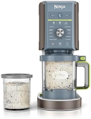 Ninja CREAMi Deluxe Ice Cream Maker   11 in 1 Create Frozen Desserts  Sorbet  Milkshakes  Yogurt & More   Includes 2 Dishwasher Safe XL 24 Oz  Tubs with storage lids   Blue   NC501ND