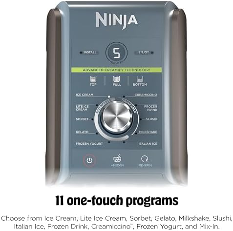 Ninja CREAMi Deluxe Ice Cream Maker   11 in 1 Create Frozen Desserts  Sorbet  Milkshakes  Yogurt & More   Includes 2 Dishwasher Safe XL 24 Oz  Tubs with storage lids   Blue   NC501ND