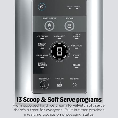 Ninja CREAMi Scoop & Swirl Ice Cream Maker  Soft Serve Desserts  Sorbet  Milkshakes  Frozen Yogurt and More  13 in 1 Programs  Includes Handle and Two 16 oz 2 in 1 Pints  NC701