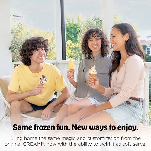 Ninja CREAMi Scoop & Swirl Ice Cream Maker  Soft Serve Desserts  Sorbet  Milkshakes  Frozen Yogurt and More  13 in 1 Programs  Includes Handle and Two 16 oz 2 in 1 Pints  NC701