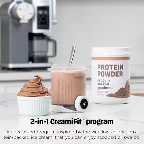 Ninja CREAMi Scoop & Swirl Ice Cream Maker  Soft Serve Desserts  Sorbet  Milkshakes  Frozen Yogurt and More  13 in 1 Programs  Includes Handle and Two 16 oz 2 in 1 Pints  NC701