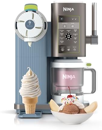 Ninja CREAMi Scoop & Swirl Ice Cream Maker  Soft Serve Desserts  Sorbet  Milkshakes  Frozen Yogurt and More  13 in 1 Programs  Includes Handle and Two 16 oz 2 in 1 Pints  NC701