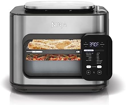 Ninja Combi All in One Multicooker  Oven  & Air Fryer  Complete Meals in 15 Mins  14 in 1 Functions  Combi Cooker   Air Fry  Bake  Roast  Slow Cook and More  3 Accessories  Stainless Steel  SFP701