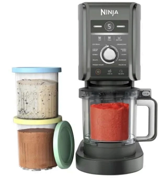 Ninja Creami Deluxe 11 in 1 Ice Cream and Frozen Drink Maker   BLACK/GRAY