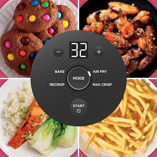 Ninja Crispi 4 in 1 Portable Glass Air Fryer Cooking System  1500W  4QT & 6 Cup TempWare Glass Containers with Storage Lids  Microwave  Freezer & Dishwasher Safe  Cyberspace Gray  FN101GY