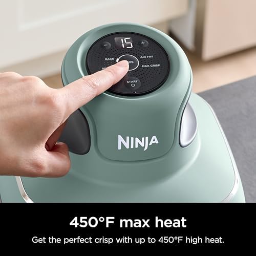 Ninja Crispi 4 in 1 Portable Glass Air Fryer Cooking System  1500W  4QT & 6 Cup TempWare Glass Containers with Storage Lids  Microwave  Freezer & Dishwasher Safe  Cyberspace Gray  FN101GY