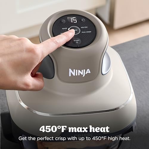 Ninja Crispi 4 in 1 Portable Glass Air Fryer Cooking System  1500W  4QT & 6 Cup TempWare Glass Containers with Storage Lids  Microwave  Freezer & Dishwasher Safe  Cyberspace Gray  FN101GY