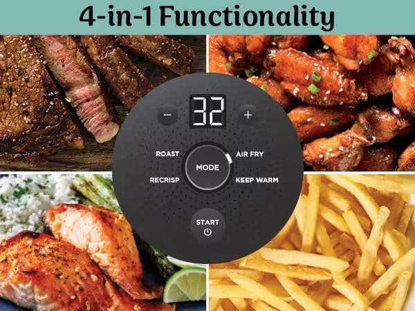 Ninja Crispi 4 in 1 Glass Air Fryer   450 F   Non Toxic   4QT & 6 Cup Glass Containers w/Lids   Microwave  Freezer  Dishwasher Safe   Max Crisp  Air Fry  Bake  Recrisp   Cyberspace Gray  FN101GY