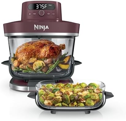 Ninja Crispi Pro 6 in 1 Glass Air Fryer   With Nontoxic  6qt & 2 5qt Containers & Lids   Microwave  Freezer  Dishwasher Safe   450 F Max Temp   1800 Watt   Cyberspace   AS101CY