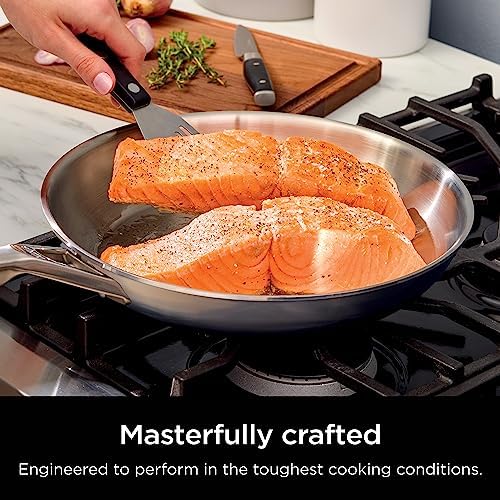 Ninja EverClad Stainless Steel Cookware 7 Piece Pots & Pans Set  Cookware Set  All Stovetops & Induction  Oven Safe to 600 F  Tri Ply Commercial Grade  C99007