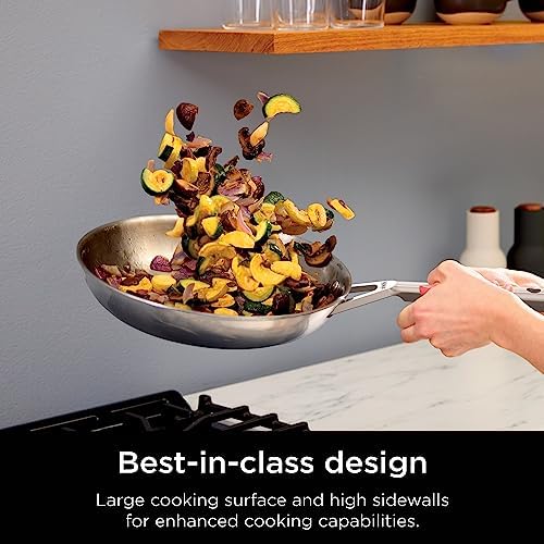 Ninja EverClad Stainless Steel Cookware 7 Piece Pots & Pans Set  Cookware Set  All Stovetops & Induction  Oven Safe to 600 F  Tri Ply Commercial Grade  C99007