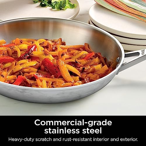 Ninja EverClad Stainless Steel Cookware 7 Piece Pots & Pans Set  Cookware Set  All Stovetops & Induction  Oven Safe to 600 F  Tri Ply Commercial Grade  C99007