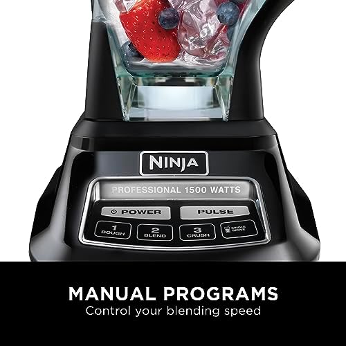 Ninja Kitchen System   8 Cup Food Processor Bowl & 72 oz  Blender All in One   With  2  16 oz  To Go Cups   For Smoothies  Ice Crushing  Dough & More   1500 Watt   Black   BL770