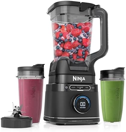 Ninja Kitchen System   All in One Food Processor & Blender   8 Cup Bowl &  1  24 oz  To Go Cup BlendSense Tech   For Smoothies  Cookie Dough  Salsas  Cole Slaw & More   1800 Peak Watt   Black   TB401