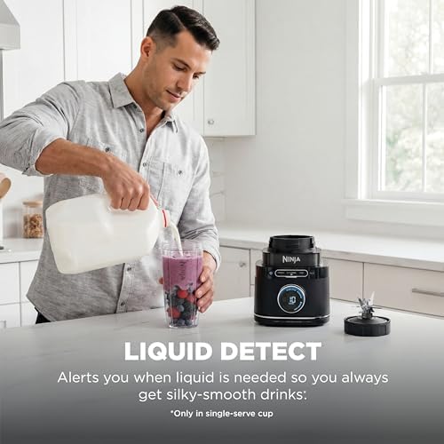 Ninja Kitchen System   All in One Food Processor & Blender   8 Cup Bowl &  1  24 oz  To Go Cup BlendSense Tech   For Smoothies  Cookie Dough  Salsas  Cole Slaw & More   1800 Peak Watt   Black   TB401