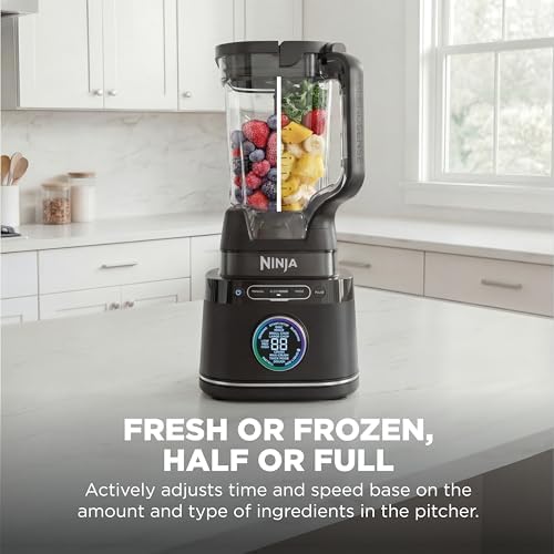 Ninja Kitchen System   All in One Food Processor & Blender   8 Cup Bowl &  1  24 oz  To Go Cup BlendSense Tech   For Smoothies  Cookie Dough  Salsas  Cole Slaw & More   1800 Peak Watt   Black   TB401