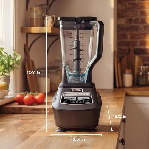 Ninja Kitchen System   All in One Food Processor & Blender for Smoothies   Includes Pitcher   2  16 oz  To Go Cups & 8 Cup Bowl   Makes Salsa  Dough  Shakes  & Frozen Drinks   1500W   Black   BL770