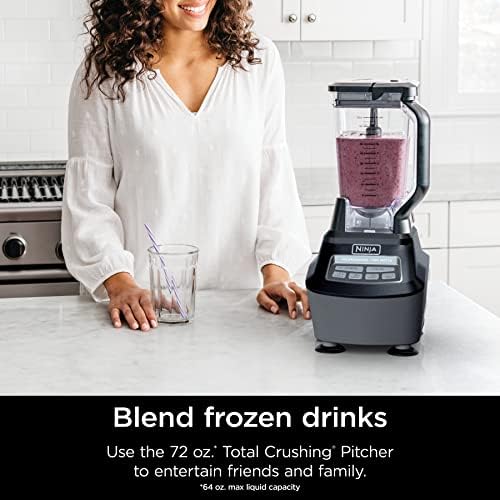 Ninja Mega Kitchen System  1500W  72 oz  Full Size Blender & 8 Cup Food Processor with  2  16 oz  To Go Cups  Total Crushing Technology   Smoothies  Ice Crushing  Purees  Dough & More  Black  BL770