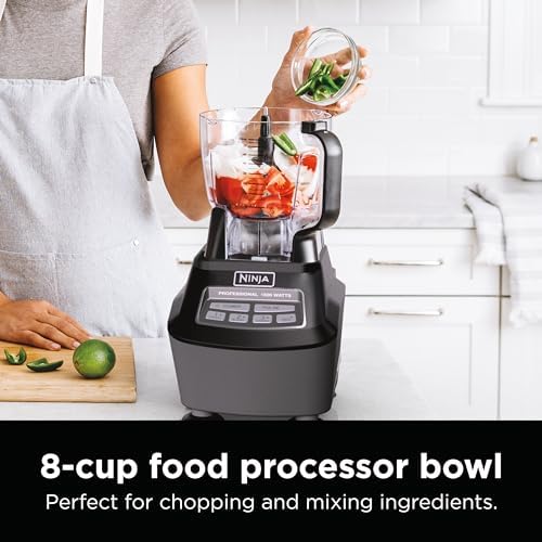 Ninja Mega Kitchen System  1500W  72 oz  Full Size Blender & 8 Cup Food Processor with  2  16 oz  To Go Cups  Total Crushing Technology   Smoothies  Ice Crushing  Purees  Dough & More  Black  BL770