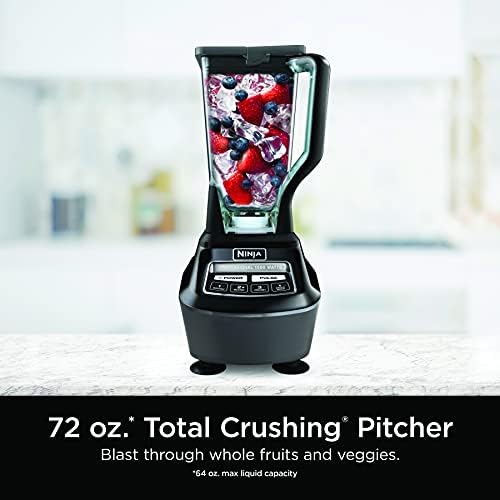 Ninja Mega Kitchen System  1500W  72 oz  Full Size Blender & 8 Cup Food Processor with  2  16 oz  To Go Cups  Total Crushing Technology   Smoothies  Ice Crushing  Purees  Dough & More  Black  BL770