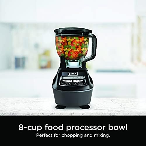 Ninja Mega Kitchen System  1500W  72 oz  Full Size Blender & 8 Cup Food Processor with  2  16 oz  To Go Cups  Total Crushing Technology   Smoothies  Ice Crushing  Purees  Dough & More  Black  BL770