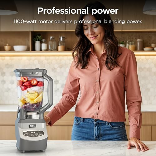 Ninja Mega Kitchen System  1500W  72 oz  Full Size Blender & 8 Cup Food Processor with  2  16 oz  To Go Cups  Total Crushing Technology   Smoothies  Ice Crushing  Purees  Dough & More  Black  BL770