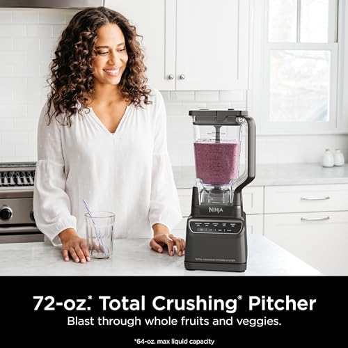 Ninja Mega Kitchen System  1500W  72 oz  Full Size Blender & 8 Cup Food Processor with  2  16 oz  To Go Cups  Total Crushing Technology   Smoothies  Ice Crushing  Purees  Dough & More  Black  BL770