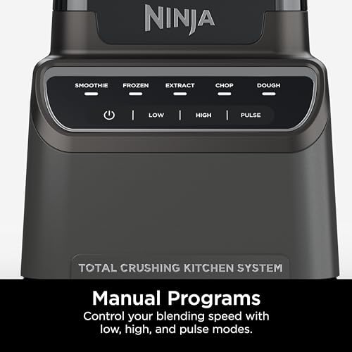 Ninja Mega Kitchen System  1500W  72 oz  Full Size Blender & 8 Cup Food Processor with  2  16 oz  To Go Cups  Total Crushing Technology   Smoothies  Ice Crushing  Purees  Dough & More  Black  BL770