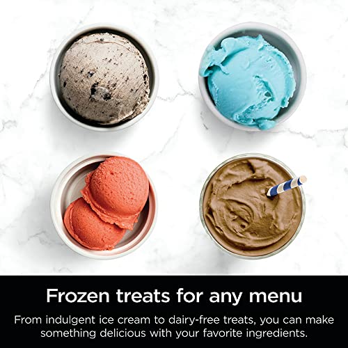 Ninja NC300 CREAMi Ice Cream Maker with  2  Pint Containers & Lids  Silver  Renewed 