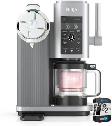 Ninja NC701 CREAMi Swirl 13 in 1 Soft Serve Ice Cream Machine  Renewed  Bundle with 2 YR CPS Enhanced Protection Pack
