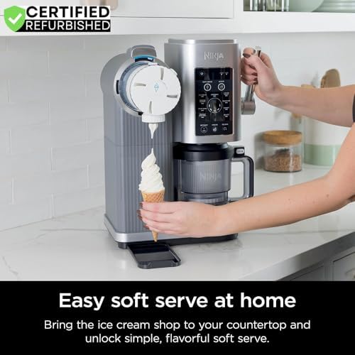 Ninja NC701 CREAMi Swirl 13 in 1 Soft Serve Ice Cream Machine  Renewed  Bundle with 2 YR CPS Enhanced Protection Pack