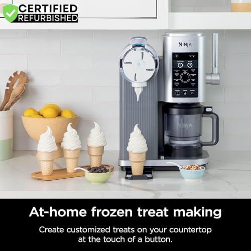 Ninja NC701 CREAMi Swirl 13 in 1 Soft Serve Ice Cream Machine  Renewed  Bundle with 2 YR CPS Enhanced Protection Pack
