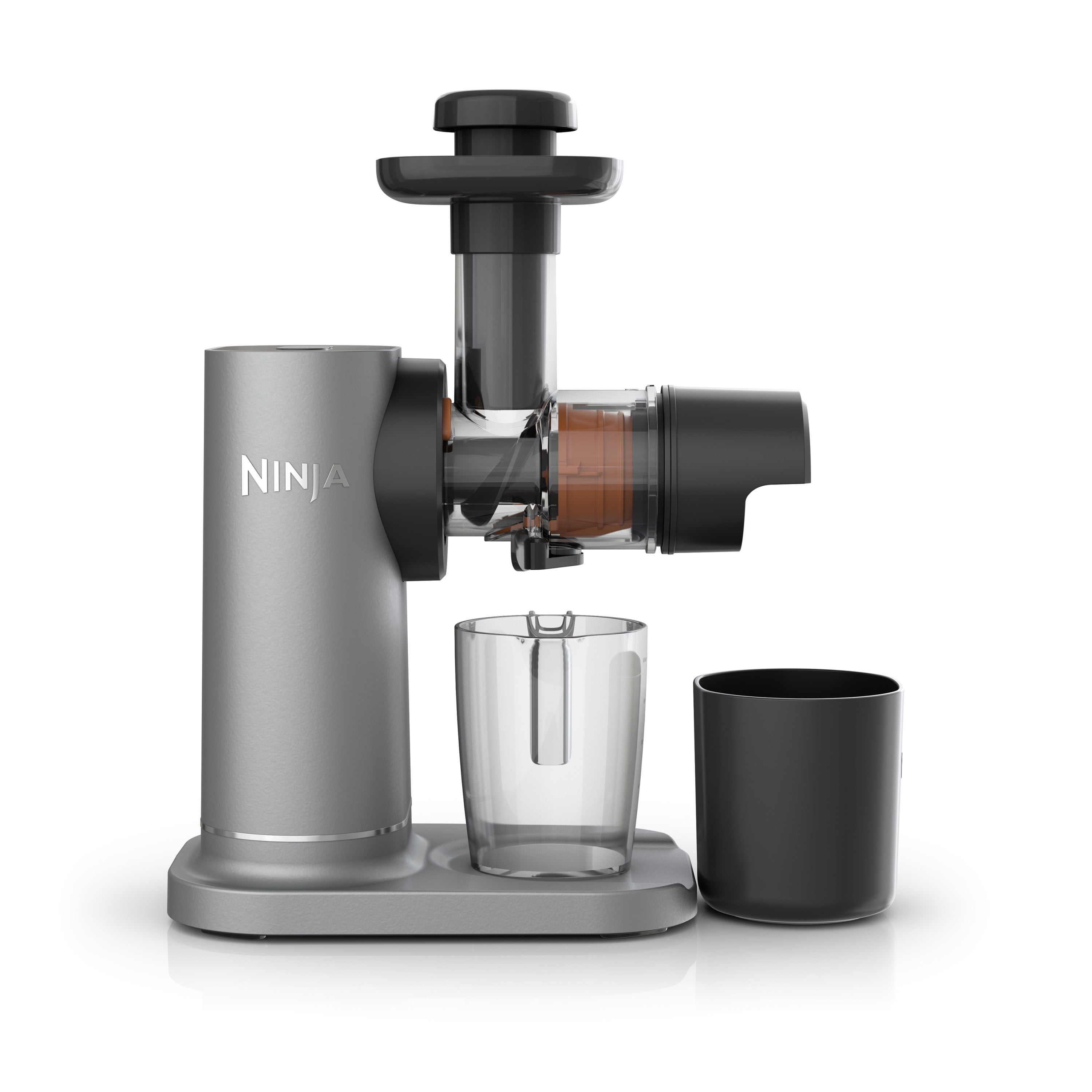 Ninja NeverClog 150 Watts Cold Press Juicer with 18oz Jug  30oz Pulp Container  2 Speed  Compact